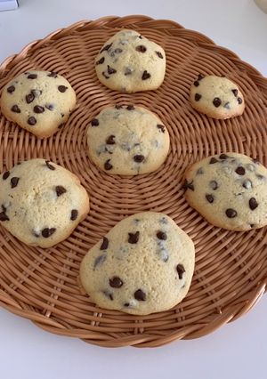 Une photo de Cookies aux pépites de chocolat