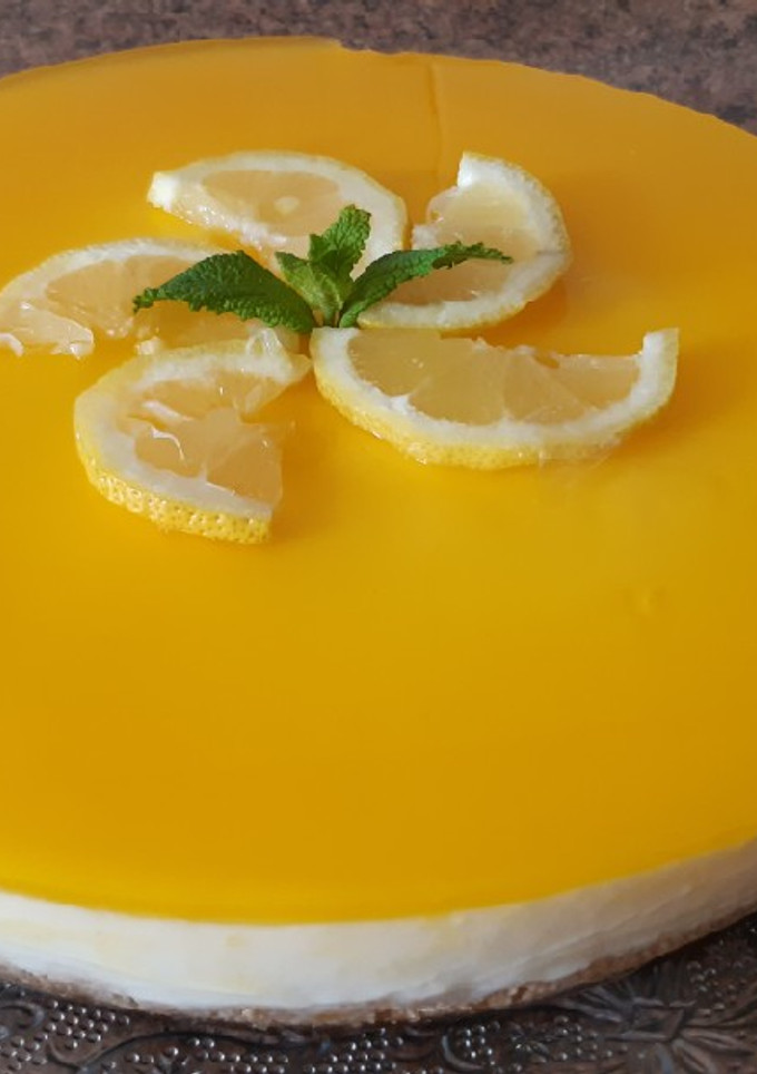 Una foto de Para los amantes del limón: tarta fría sin horno rica, deliciosa