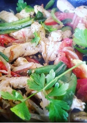 Una foto de Fajitas de pollo
