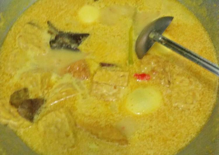 Resep Sayur kari telor,tahu dan tempe Anti Gagal