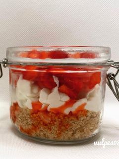 Foto di Cheesecake alle fragole con crema di ricotta