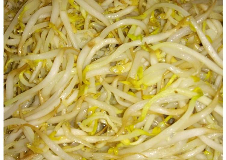 Simple Way to Make Perfect Tumis Toge Teri (Stir-Fry of Bean Sprouts and Anchovy) - 6 Ingredients