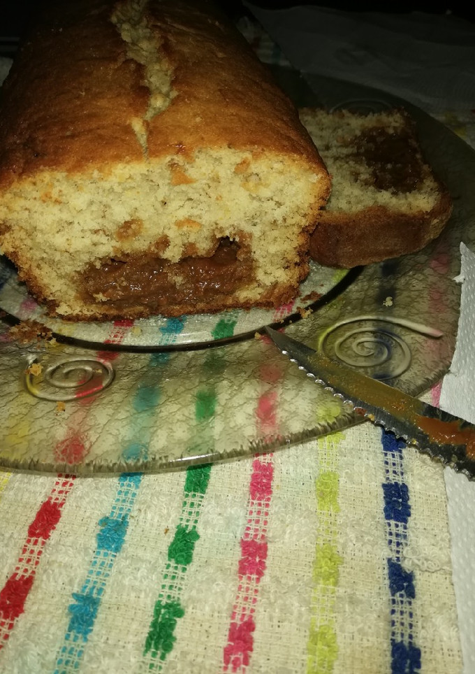 Una foto de Budín de banana 🍌 y dulce de leche