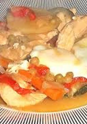 Una foto de Pollo a la portuguesa