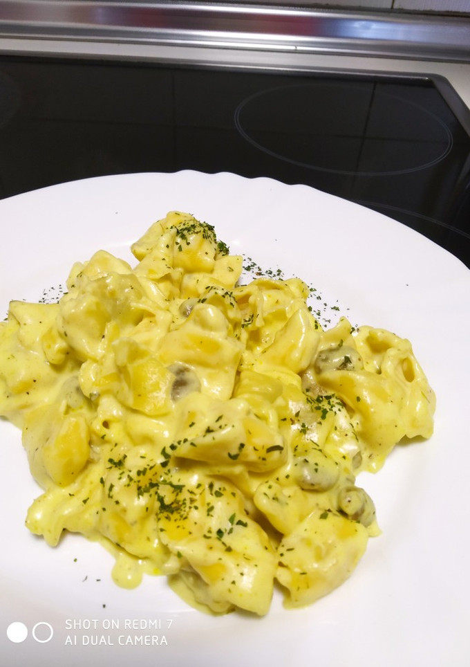 Una foto de Tortellinis de espinacas y mozzarella