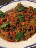 Bœuf à la cubaine (façon ropa vieja)