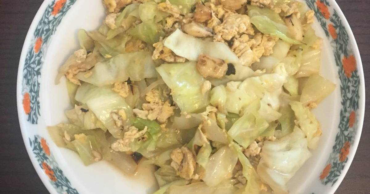 Stir Fry Cabbage With Egg Recipe By Lata Lee Cookpad   Photo 