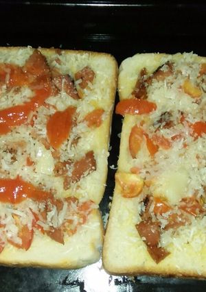 Foto resep Pizza roti tawar sederhana