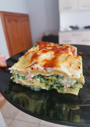 Une photo de Lasagnes saumon ricotta épinards