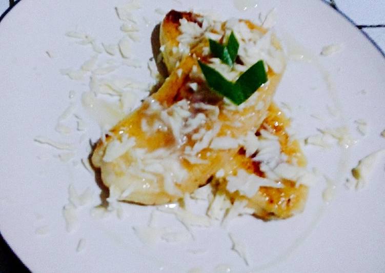 Langkah Mudah untuk Buat Pisang pangang keju susu Anti Gagal