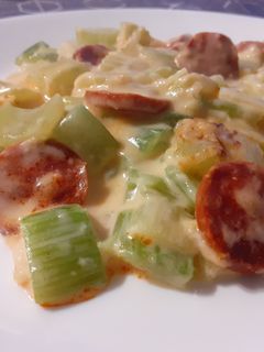 Une photo de Gratin de céleri chorizo