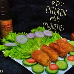 Chicken potato croquettes A picture of Chicken potato croquettes.