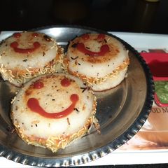 A picture of Idli burger.