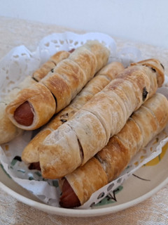 熱狗蔥抓餅(氣炸) 的食譜成品照片