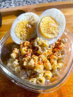A picture of Sweet Pickle Pasta salad 🥒.