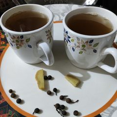 A picture of Grapefruit mountain pepper and Ginger tea☕.