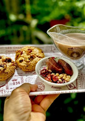 Hình của món Sữa hạt óc chó, đậu gà & đậu đỏ.
