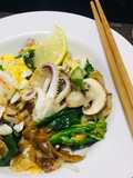 Pad See Ew with Seafood