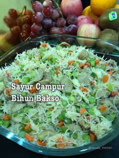 Foto resep Sayur Campur Bihun Bakso