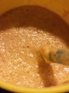 A picture of The AMAZING Peanut Butter Banana Chocolate Milkshake!!.
