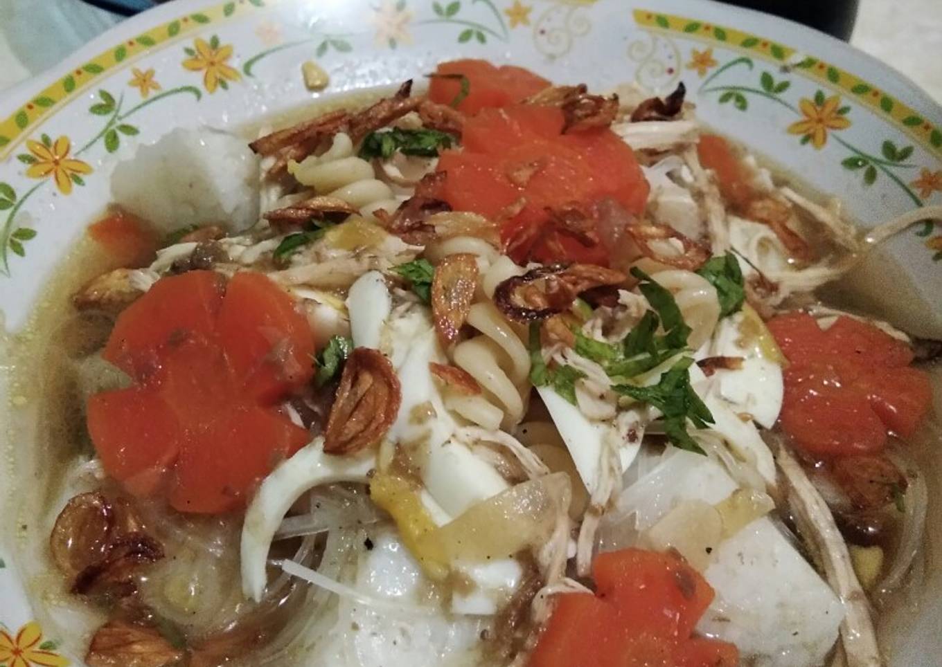 Soto banjar sederhana tanpa susu