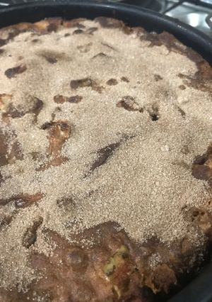 Una foto de Tarta de manzana con queso crema y canela