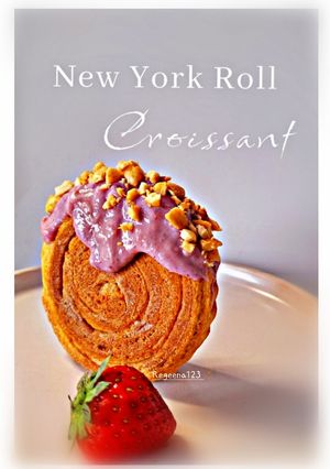 Foto resep New York Roll Croissant with Strawberry Glaze🍓