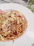 สปาเกตตี้ (เกือบ) คาโบนาร่า Lowfat