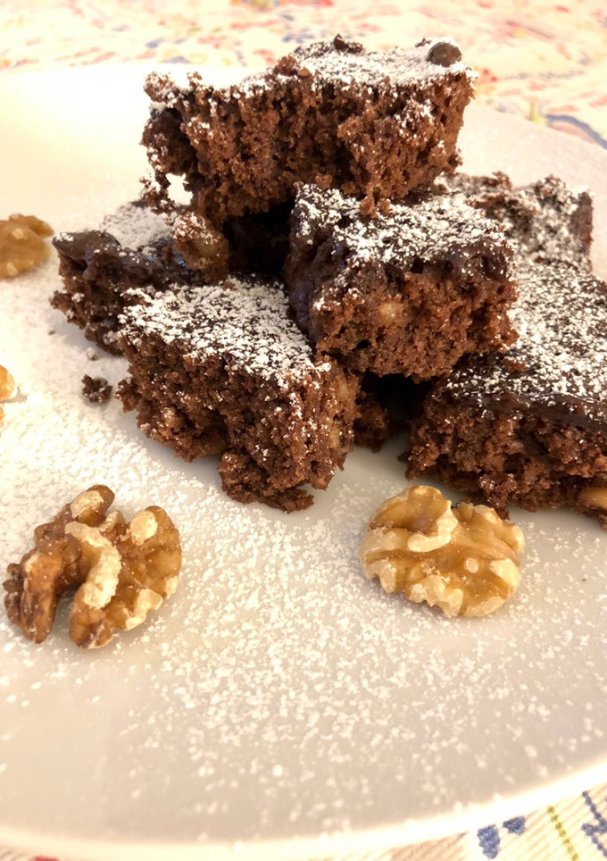 Una foto de Brownie de chocolate rápido para microondas