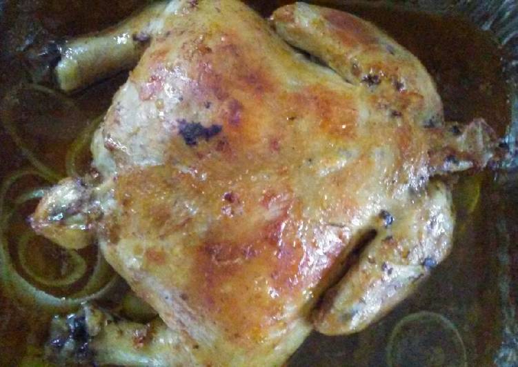 Simple Way to Make Homemade Roasted chicken with a Puerto Rican twist🍗