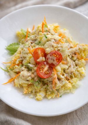 Foto resep Salad kentang telur wijen sangrai
