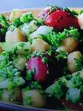 Chickpea tomato salad