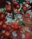 Salsa de tomate cherry, cebolla y jalapeño, las Correa. Jalisco México