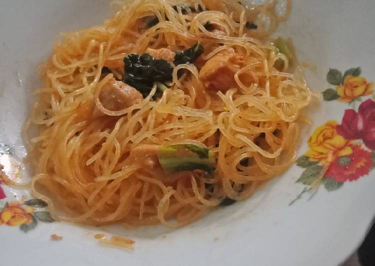 Resep Bihun toping bakso dan ayam, Anti Gagal