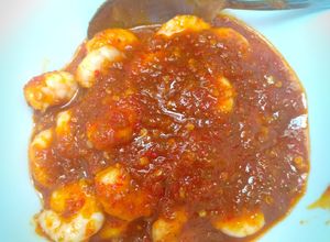Foto resep Sambal goreng udang laut