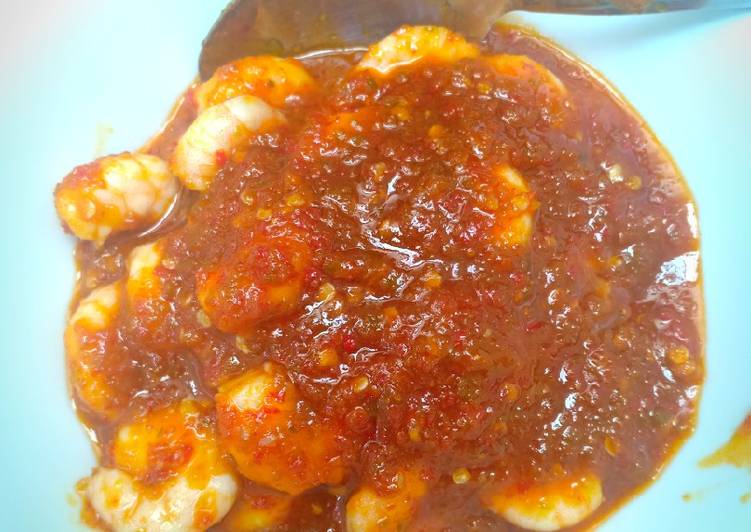Cara Membuat Sambal goreng udang laut, Enak