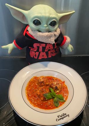 Paradicsomos húsgombóc mozzarellával és oregánóval Galaktikus módra 💚Jediknek recept fotója