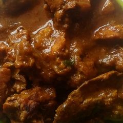 A picture of Mutton curry recipe.