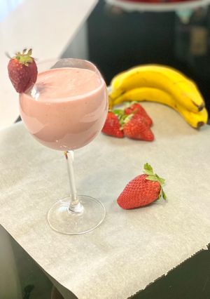 Une photo de Smoothie fraise-banane
