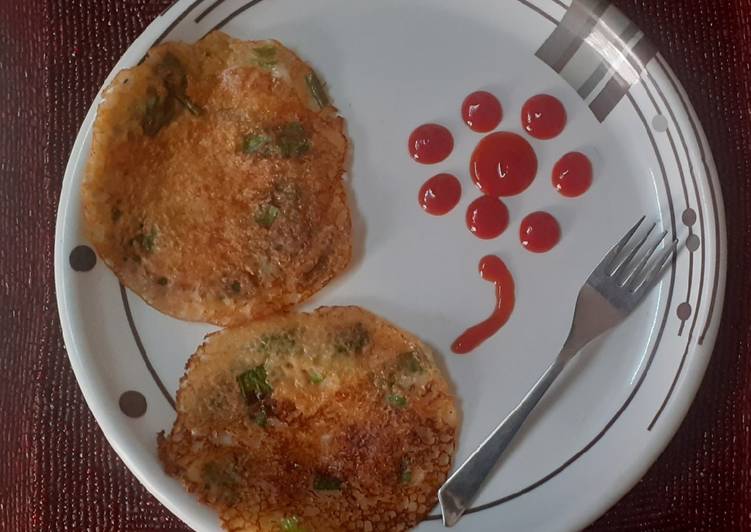 Rawa spring onion chilla