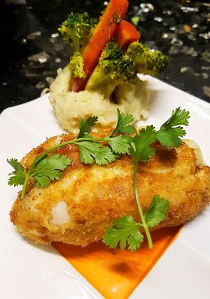 A picture of Chicken Cordon Bleu #Ramadankitayari #FastFoodcompetition.