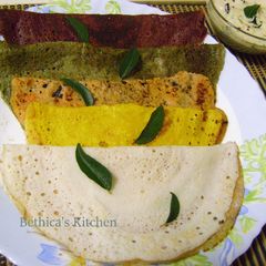 A picture of Yummy Colourful Dosas.
