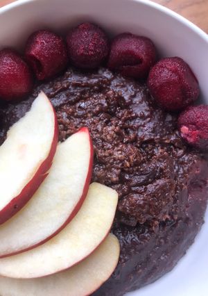 Cukormentes mikrós zabpuding recept fotója