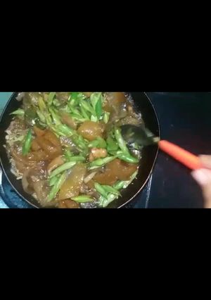 Foto resep 19. Kikil buncis masak kecap pedas manis