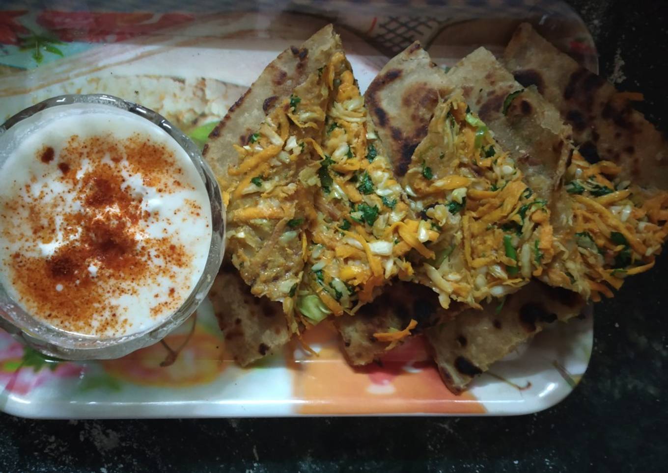 Healthy stuffed paratha