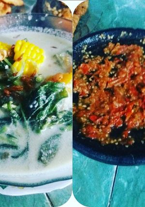 Foto resep Bobor bayam dan sambal