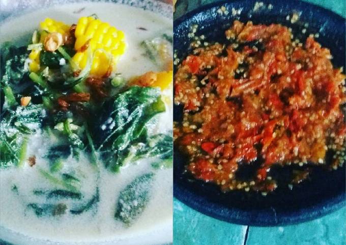 Resep Bobor Bayam Dan Sambal Oleh Noer Haya Cookpad