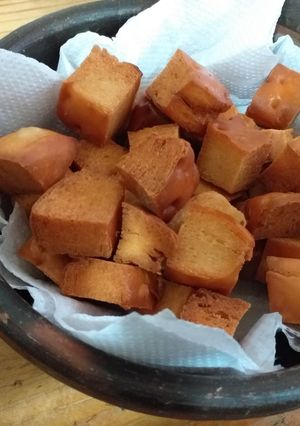 Una foto de Crutones caseros