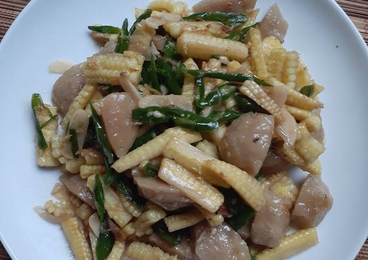 Oseng Jagung Muda Cabe Ijo