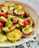 Potato salad with radish and garlic honey dressing